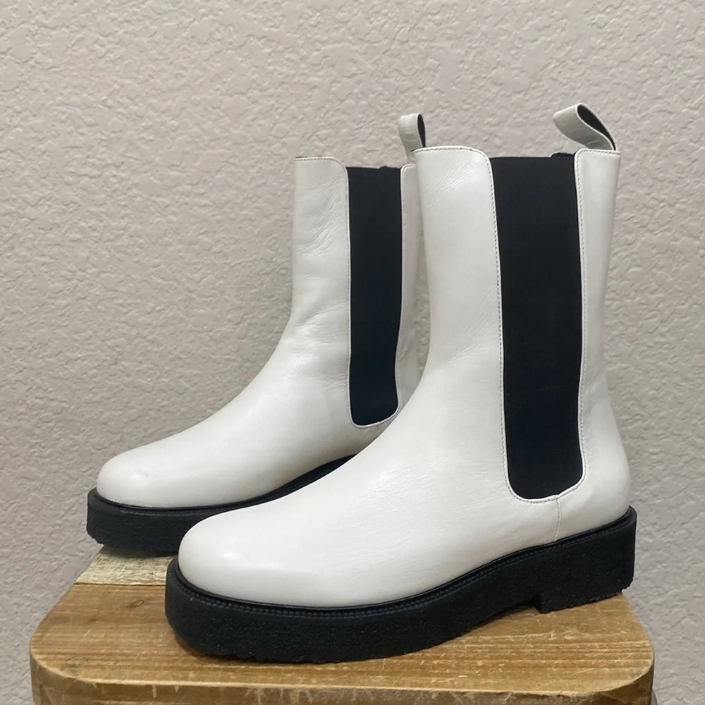 STAUD Monochrome Heeled Boots - Picture 7 of 10